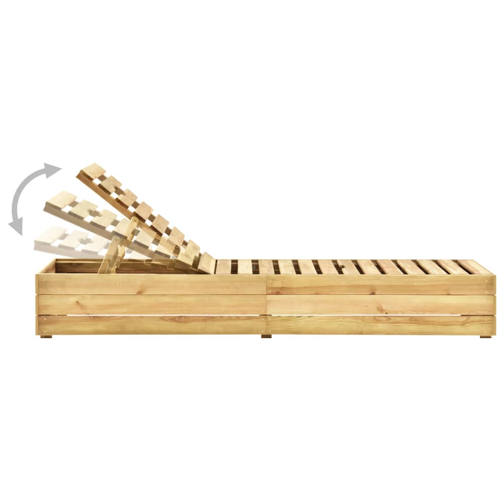 Ligbed met tafeltje en kussen geïmpregneerd grenenhout is nu te koop bij PeponiXL, paradijselijk wonen!