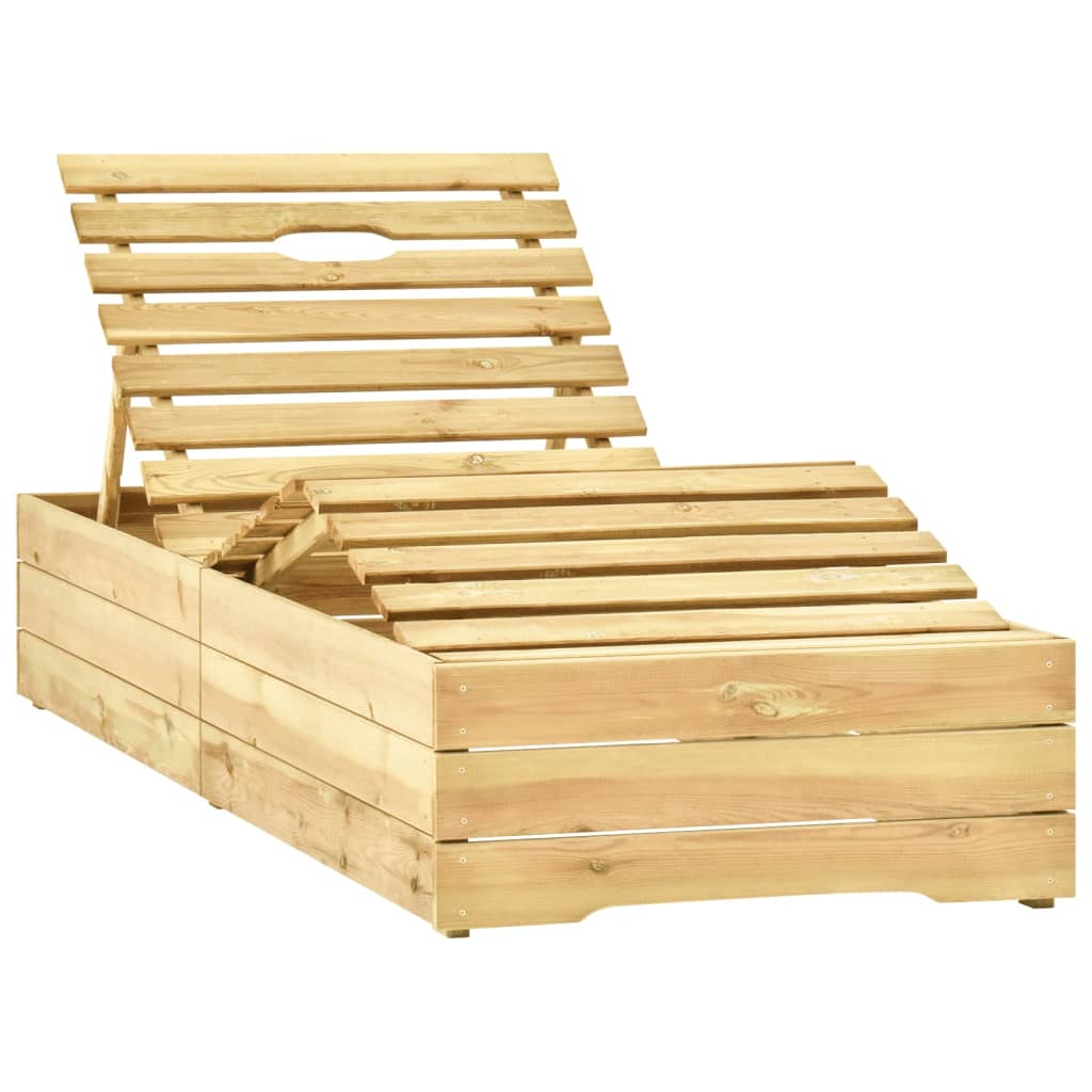 Ligbed met tafeltje en kussen geïmpregneerd grenenhout is nu te koop bij PeponiXL, paradijselijk wonen!