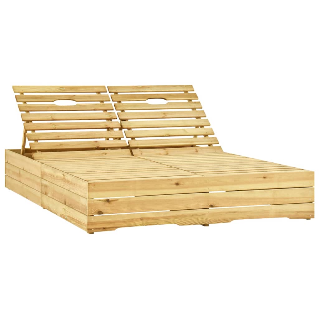Ligbed tweepersoons met rode kussens geïmpregneerd grenenhout is nu te koop bij PeponiXL, paradijselijk wonen!