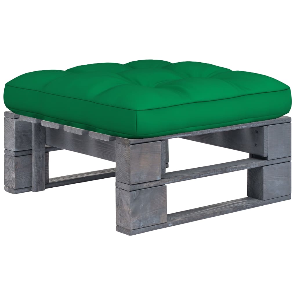 Tuinhocker pallet geïmpregneerd grenenhout grijs