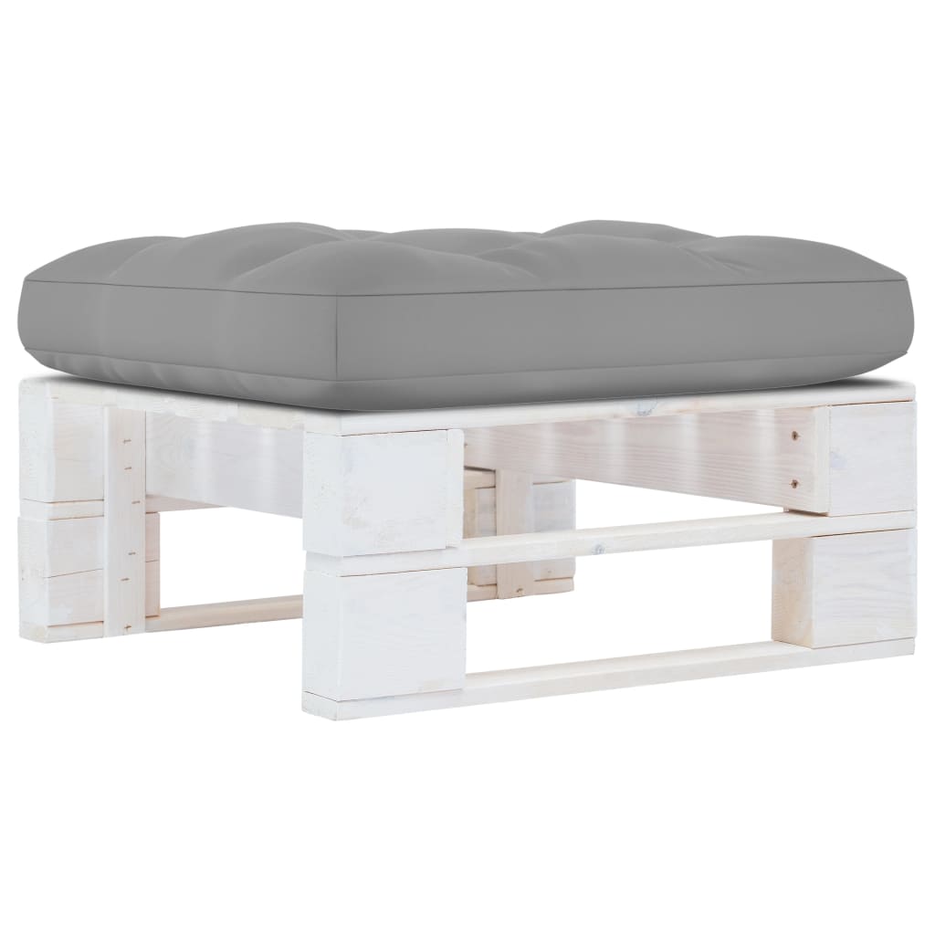 Tuinhocker pallet geïmpregneerd grenenhout wit is nu te koop bij PeponiXL, paradijselijk wonen!