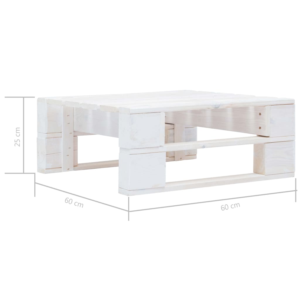 Tuinhocker pallet geïmpregneerd grenenhout wit is nu te koop bij PeponiXL, paradijselijk wonen!