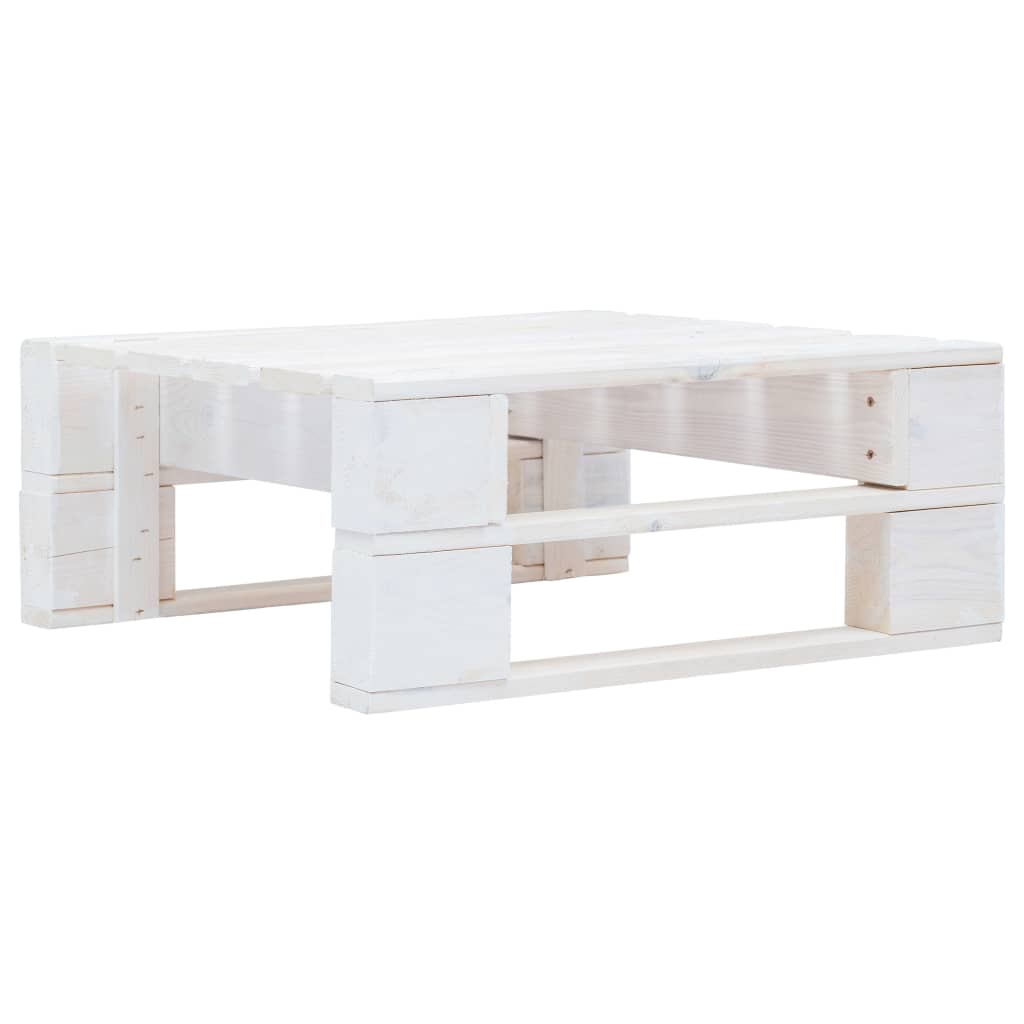Tuinhocker pallet geïmpregneerd grenenhout wit is nu te koop bij PeponiXL, paradijselijk wonen!