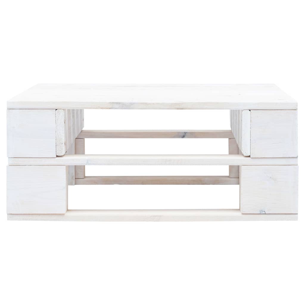 Tuinhocker pallet geïmpregneerd grenenhout wit is nu te koop bij PeponiXL, paradijselijk wonen!