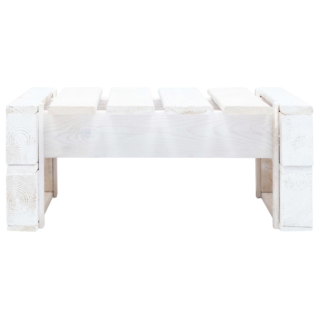 Tuinhocker pallet geïmpregneerd grenenhout wit is nu te koop bij PeponiXL, paradijselijk wonen!