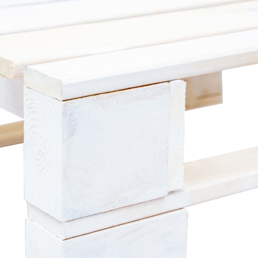 Tuinhocker pallet geïmpregneerd grenenhout wit is nu te koop bij PeponiXL, paradijselijk wonen!