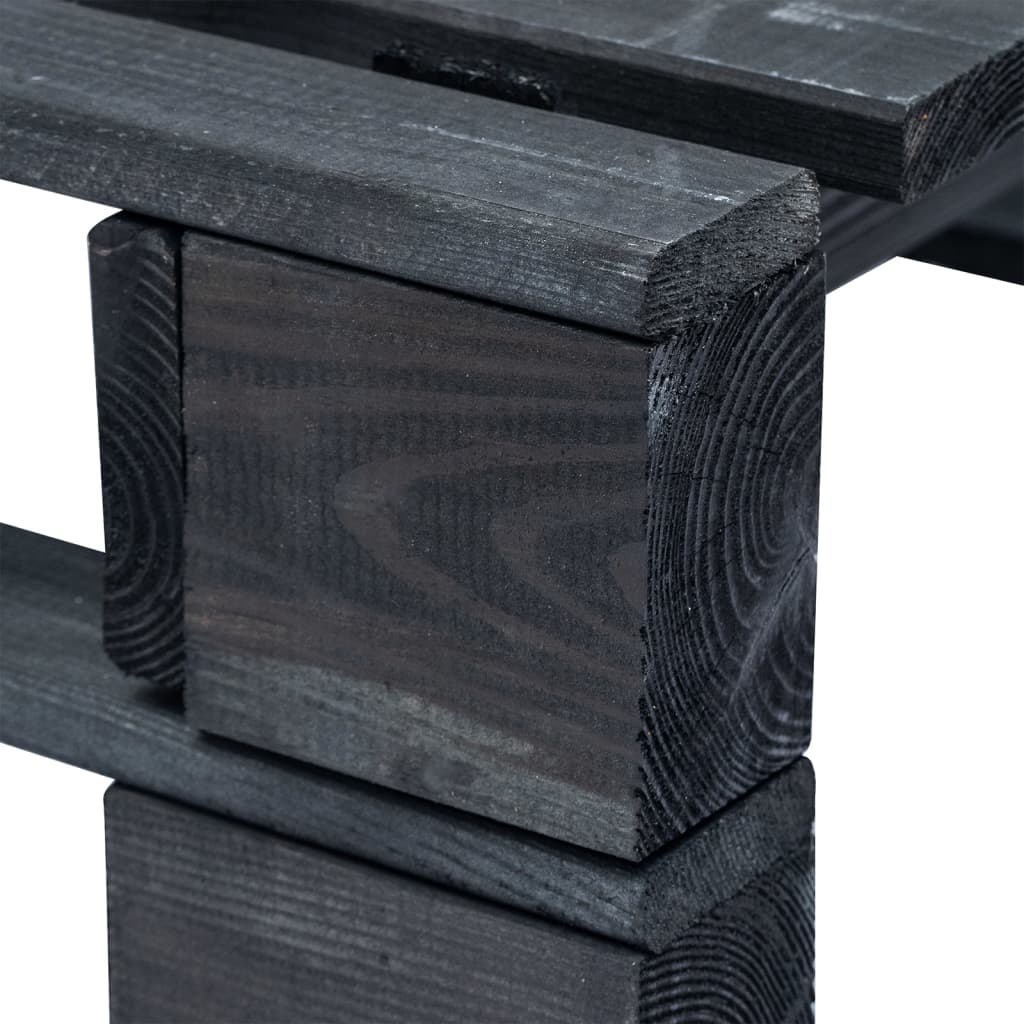Tuinhocker pallet zwart geïmpregneerd grenenhout is nu te koop bij PeponiXL, paradijselijk wonen!