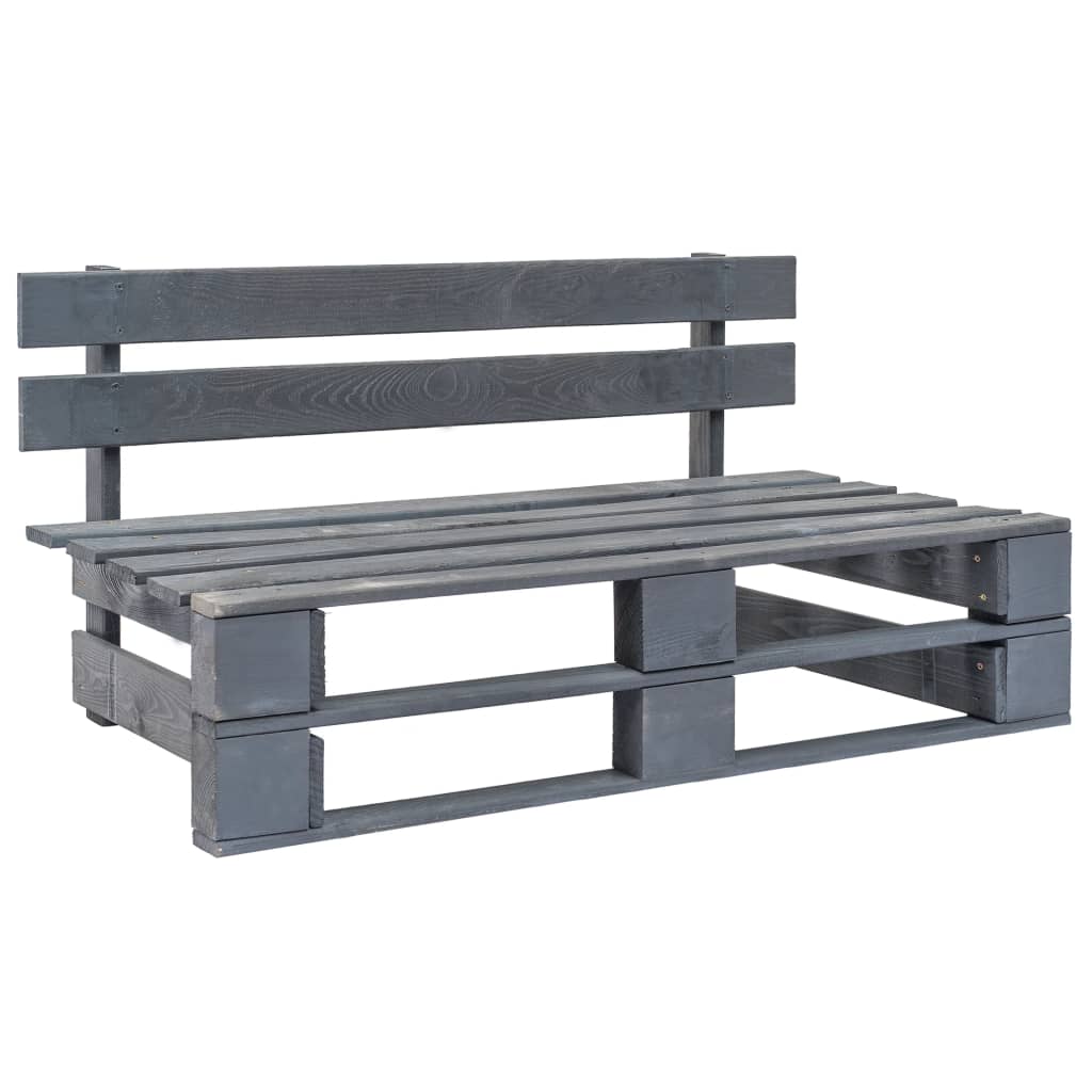Tuinmiddenbank pallet geïmpregneerd grenenhout grijs is nu te koop bij PeponiXL, paradijselijk wonen!