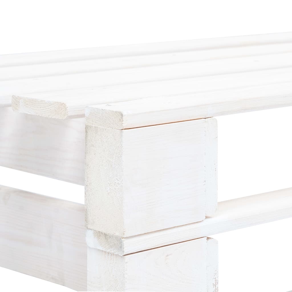 Tuinmiddenbank pallet geïmpregneerd grenenhout wit is nu te koop bij PeponiXL, paradijselijk wonen!