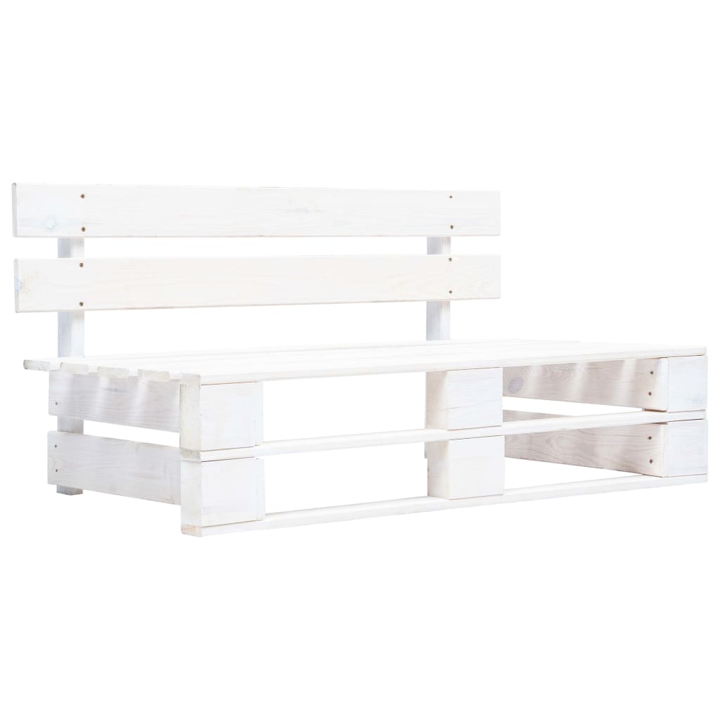 Tuinmiddenbank pallet geïmpregneerd grenenhout wit is nu te koop bij PeponiXL, paradijselijk wonen!