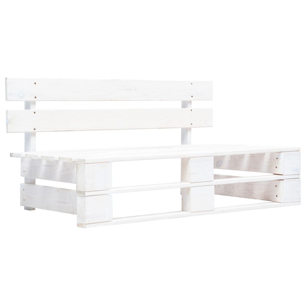 Tuinmiddenbank pallet geïmpregneerd grenenhout wit is nu te koop bij PeponiXL, paradijselijk wonen!