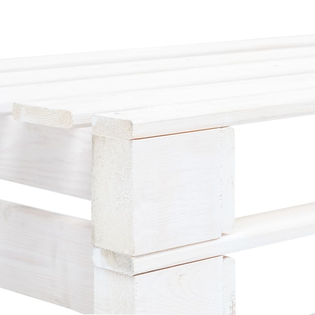 Tuinmiddenbank pallet geïmpregneerd grenenhout wit is nu te koop bij PeponiXL, paradijselijk wonen!