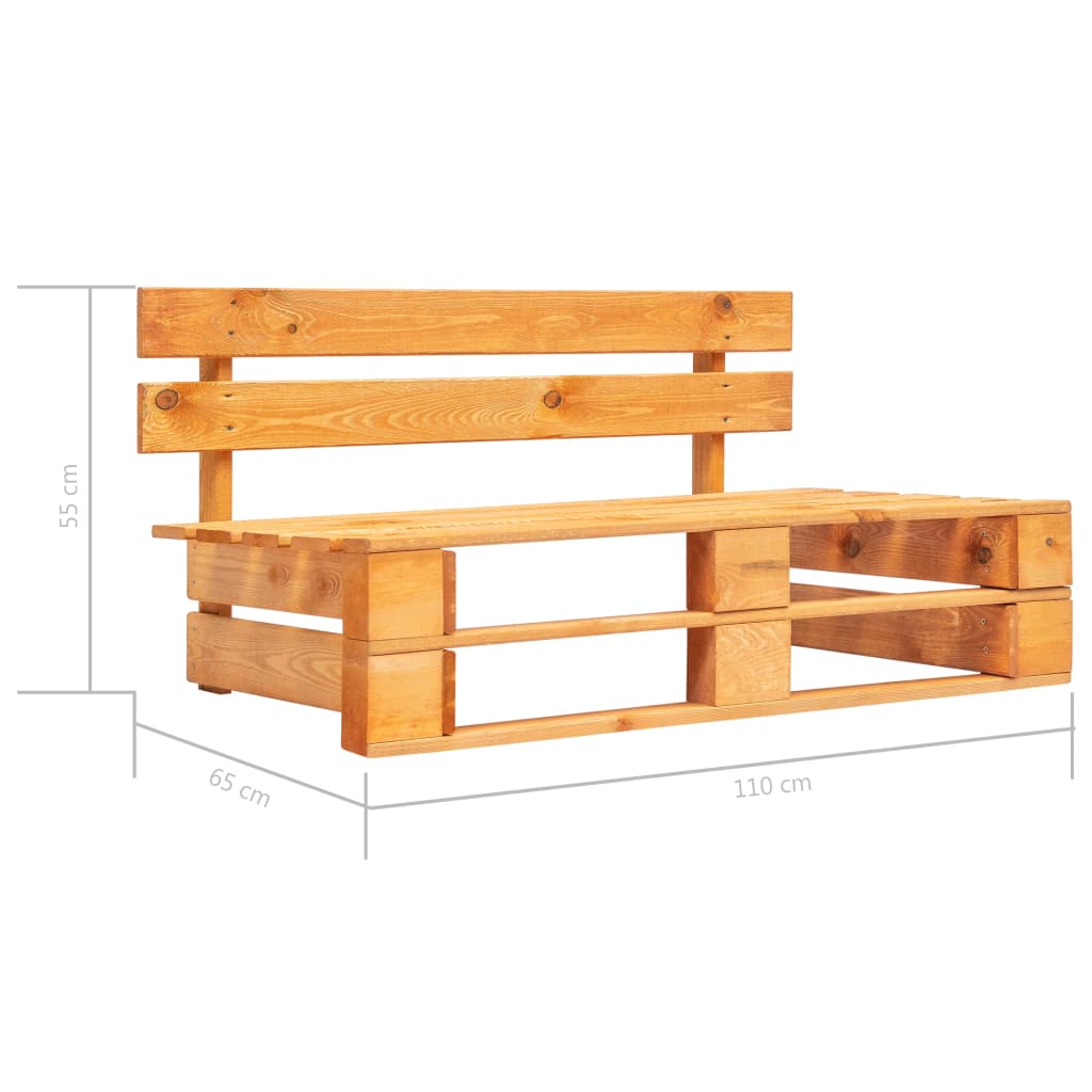 Tuinmiddenbank pallet honingbruin geïmpregneerd grenenhout is nu te koop bij PeponiXL, paradijselijk wonen!
