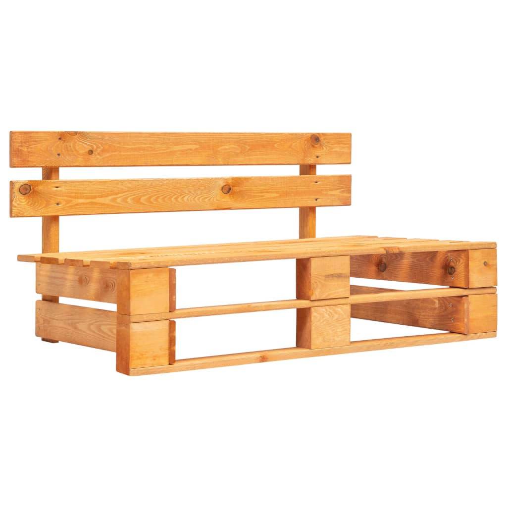 Tuinmiddenbank pallet honingbruin geïmpregneerd grenenhout is nu te koop bij PeponiXL, paradijselijk wonen!