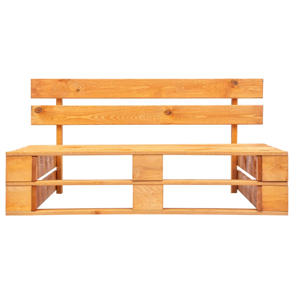 Tuinmiddenbank pallet honingbruin geïmpregneerd grenenhout is nu te koop bij PeponiXL, paradijselijk wonen!