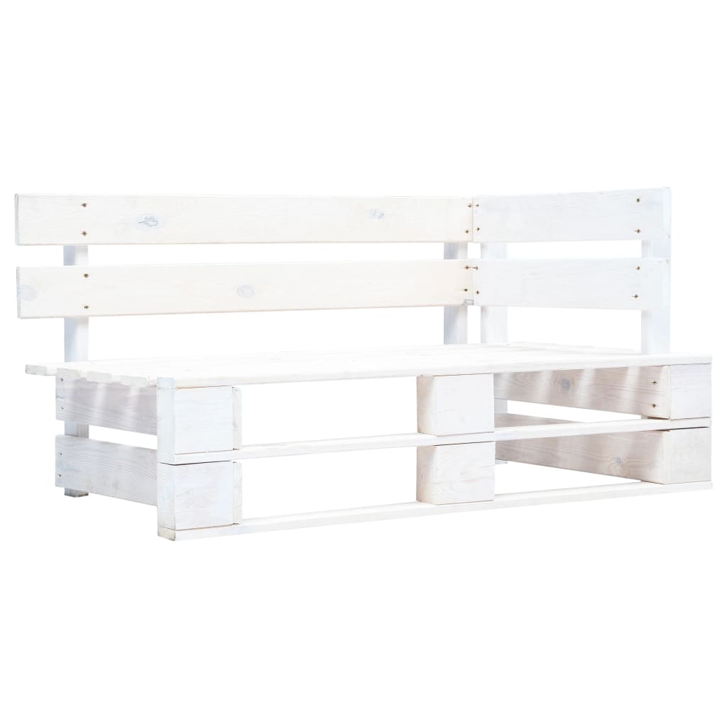 Tuinhoekbank pallet geïmpregneerd grenenhout wit is nu te koop bij PeponiXL, paradijselijk wonen!