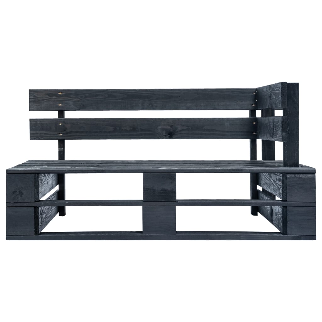 Tweezitsbank pallet met kussens zwart geïmpregneerd grenenhout is nu te koop bij PeponiXL, paradijselijk wonen!