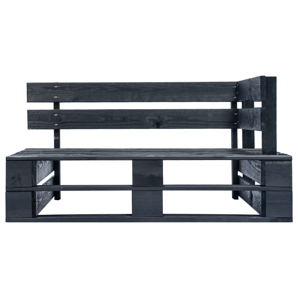Tweezitsbank pallet met kussens zwart geïmpregneerd grenenhout is nu te koop bij PeponiXL, paradijselijk wonen!