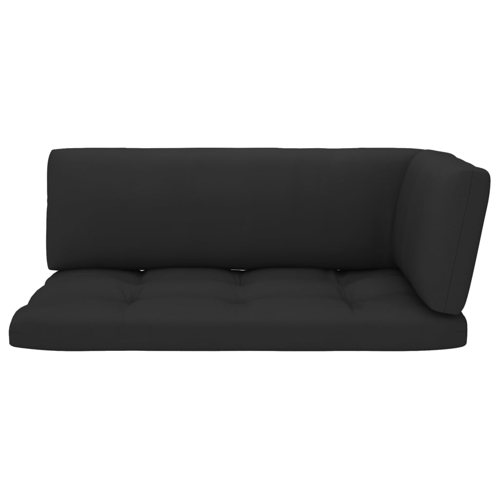 Tweezitsbank pallet met kussens zwart geïmpregneerd grenenhout is nu te koop bij PeponiXL, paradijselijk wonen!