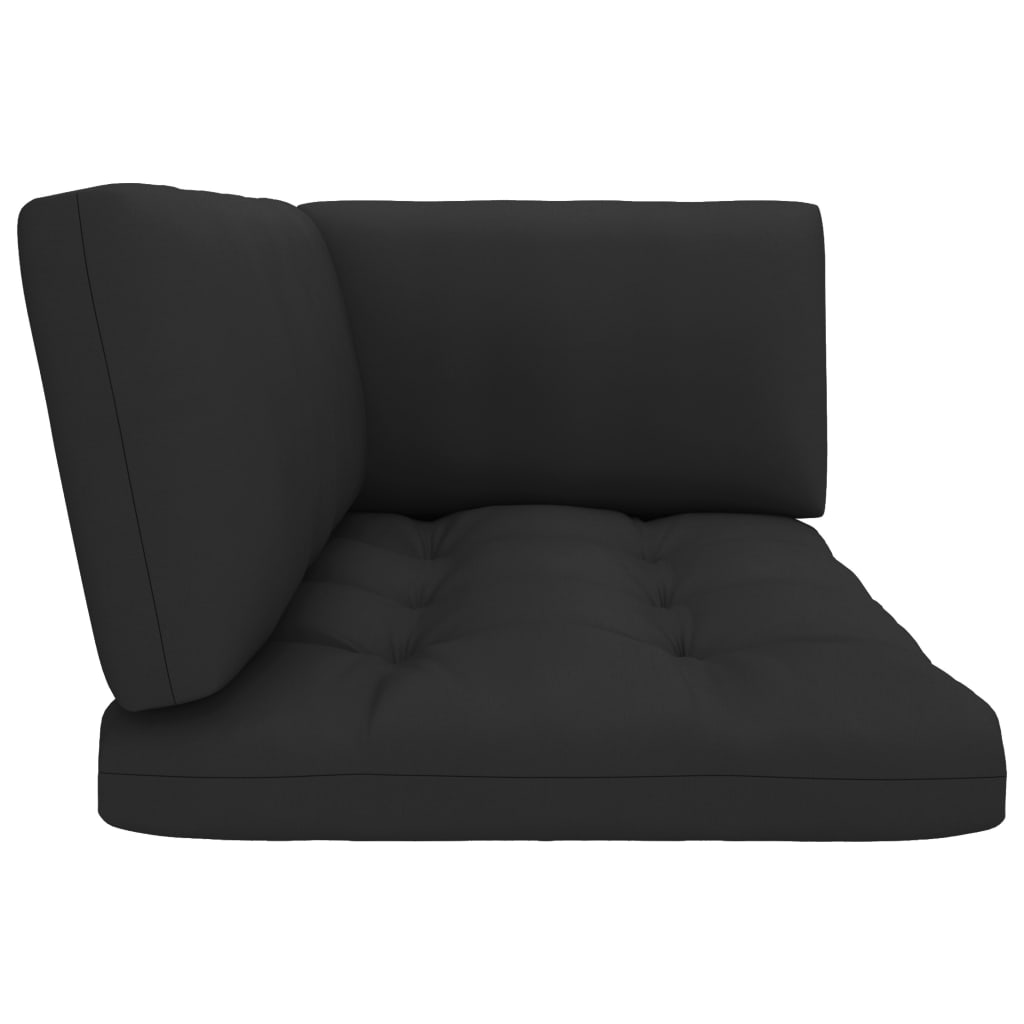 Tweezitsbank pallet met kussens zwart geïmpregneerd grenenhout is nu te koop bij PeponiXL, paradijselijk wonen!