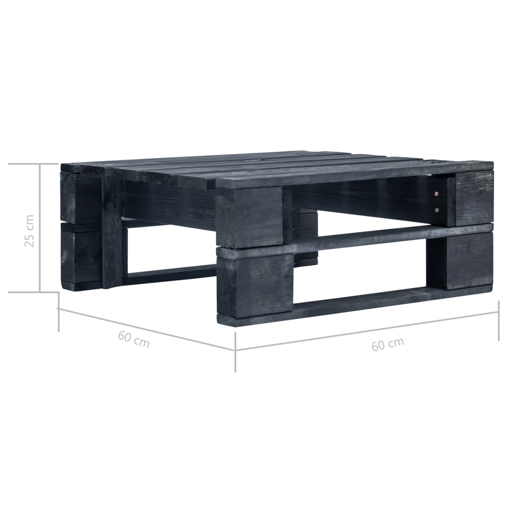 4-delige Loungeset pallet met kussens zwart geïmpregneerd hout is nu te koop bij PeponiXL, paradijselijk wonen!