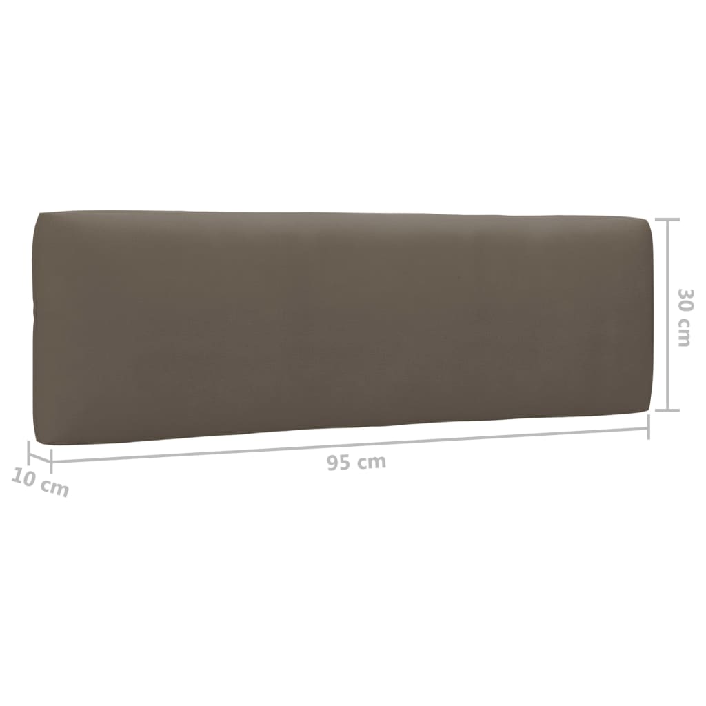 4-delige Loungeset pallet met kussens zwart geïmpregneerd hout