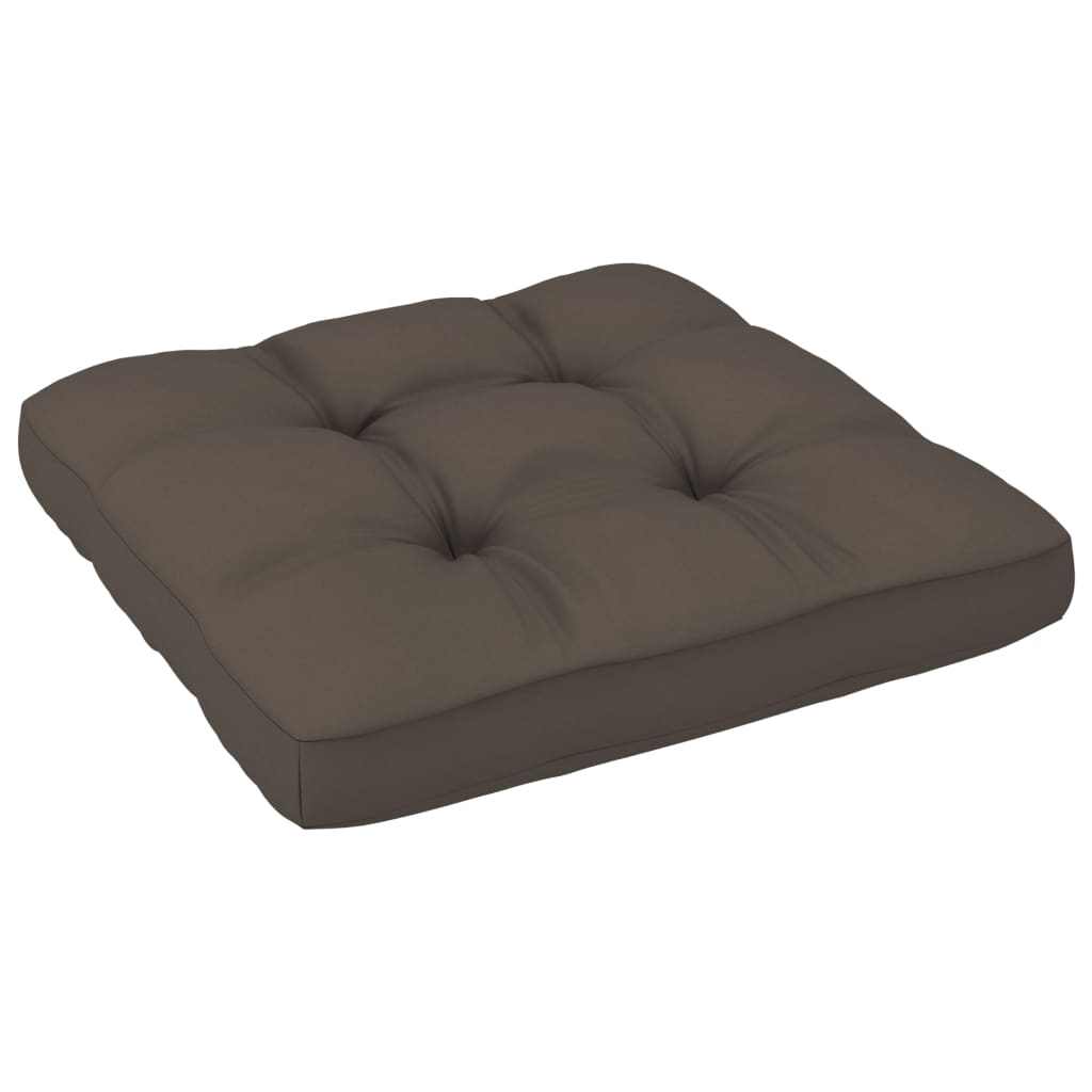 4-delige Loungeset pallet met kussens zwart geïmpregneerd hout