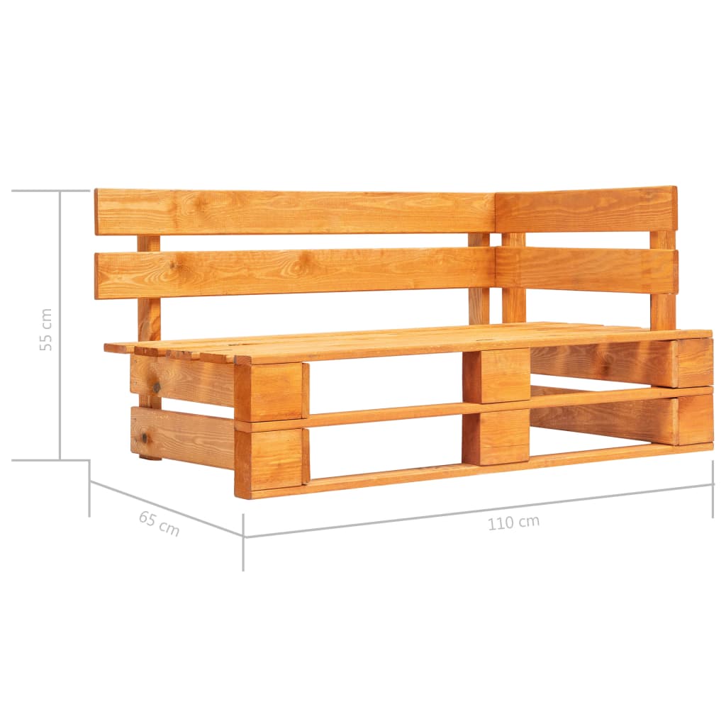 4-delige Loungeset pallet honingbruin geïmpregneerd grenenhout is nu te koop bij PeponiXL, paradijselijk wonen!