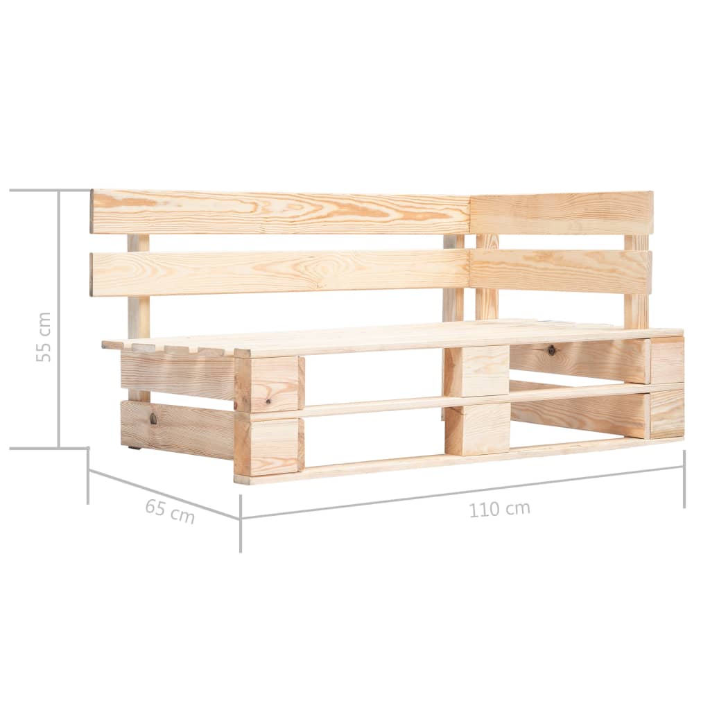 4-delige Loungeset pallet met kussens geïmpregneerd grenenhout is nu te koop bij PeponiXL, paradijselijk wonen!