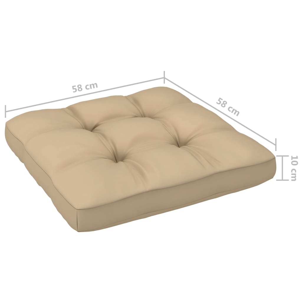 4-delige Loungeset pallet met kussens geïmpregneerd grenenhout