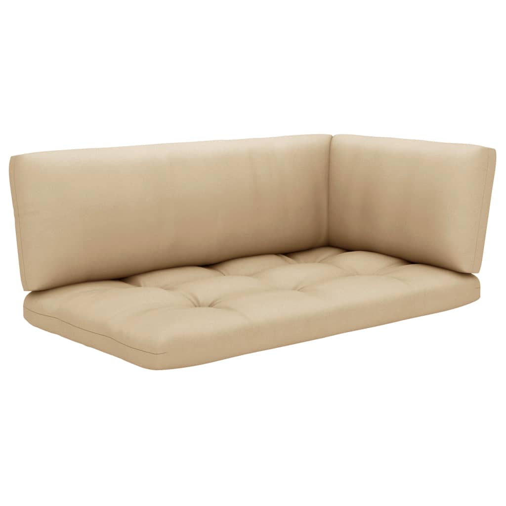 4-delige Loungeset pallet met kussens geïmpregneerd grenenhout
