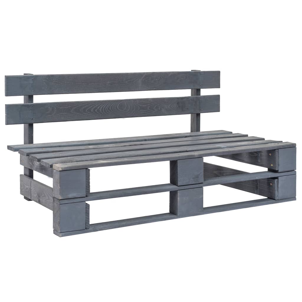 6-delige Loungeset pallet met kussens grijs geïmpregneerd hout is nu te koop bij PeponiXL, paradijselijk wonen!