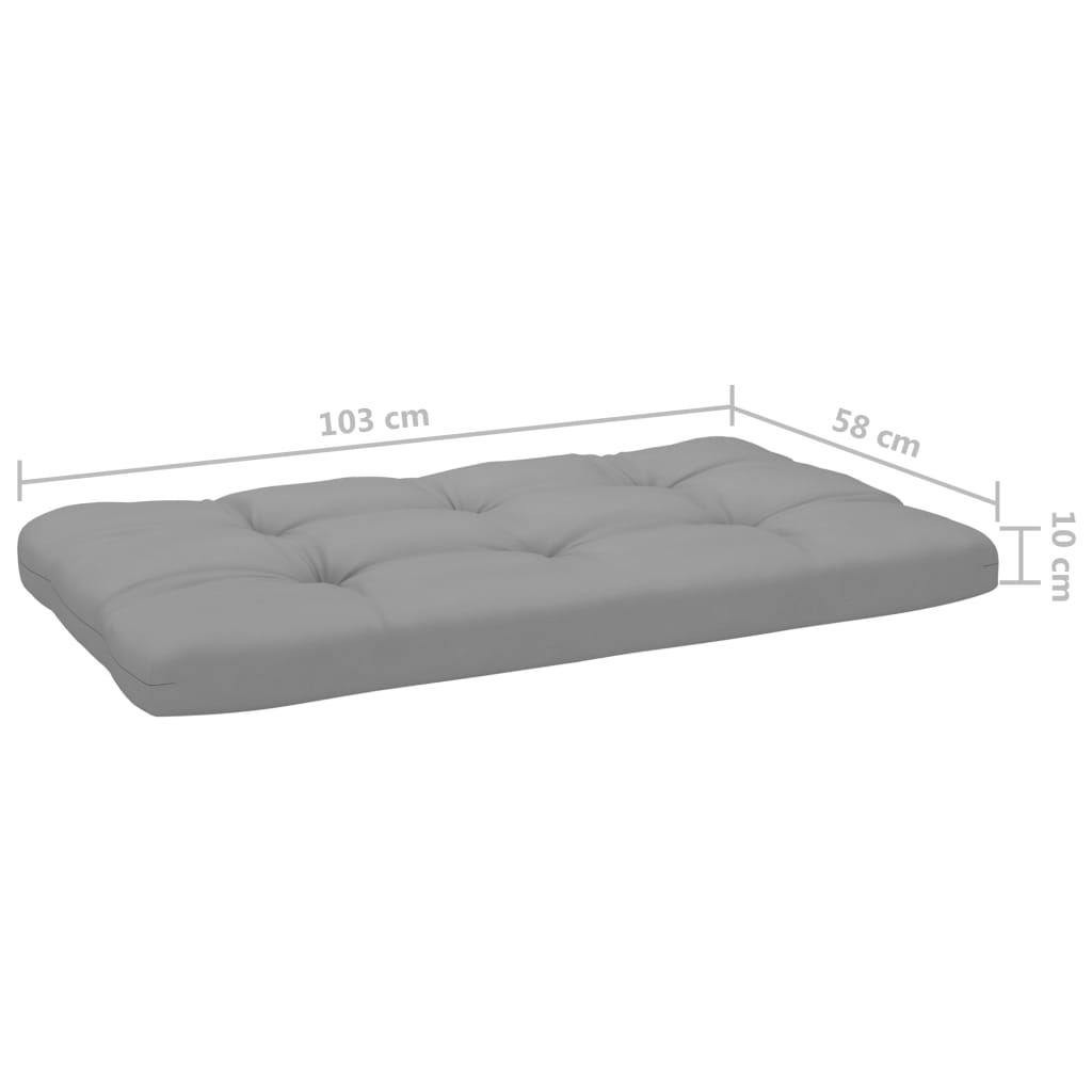 6-delige Loungeset pallet met kussens grijs geïmpregneerd hout is nu te koop bij PeponiXL, paradijselijk wonen!