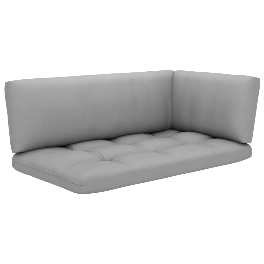 6-delige Loungeset pallet met kussens grijs geïmpregneerd hout is nu te koop bij PeponiXL, paradijselijk wonen!