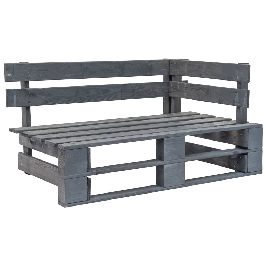 6-delige Loungeset pallet met kussens grijs geïmpregneerd hout is nu te koop bij PeponiXL, paradijselijk wonen!