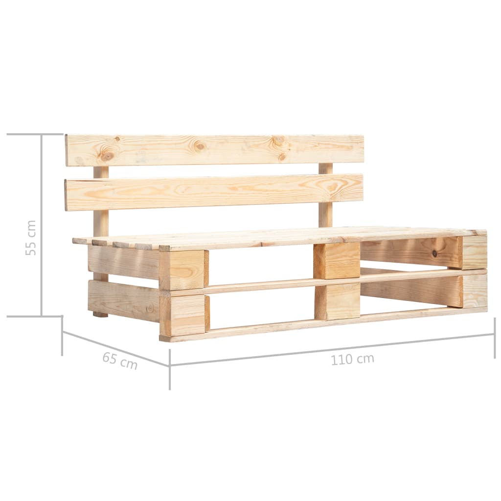 6-delige Loungeset pallet met kussens geïmpregneerd grenenhout
