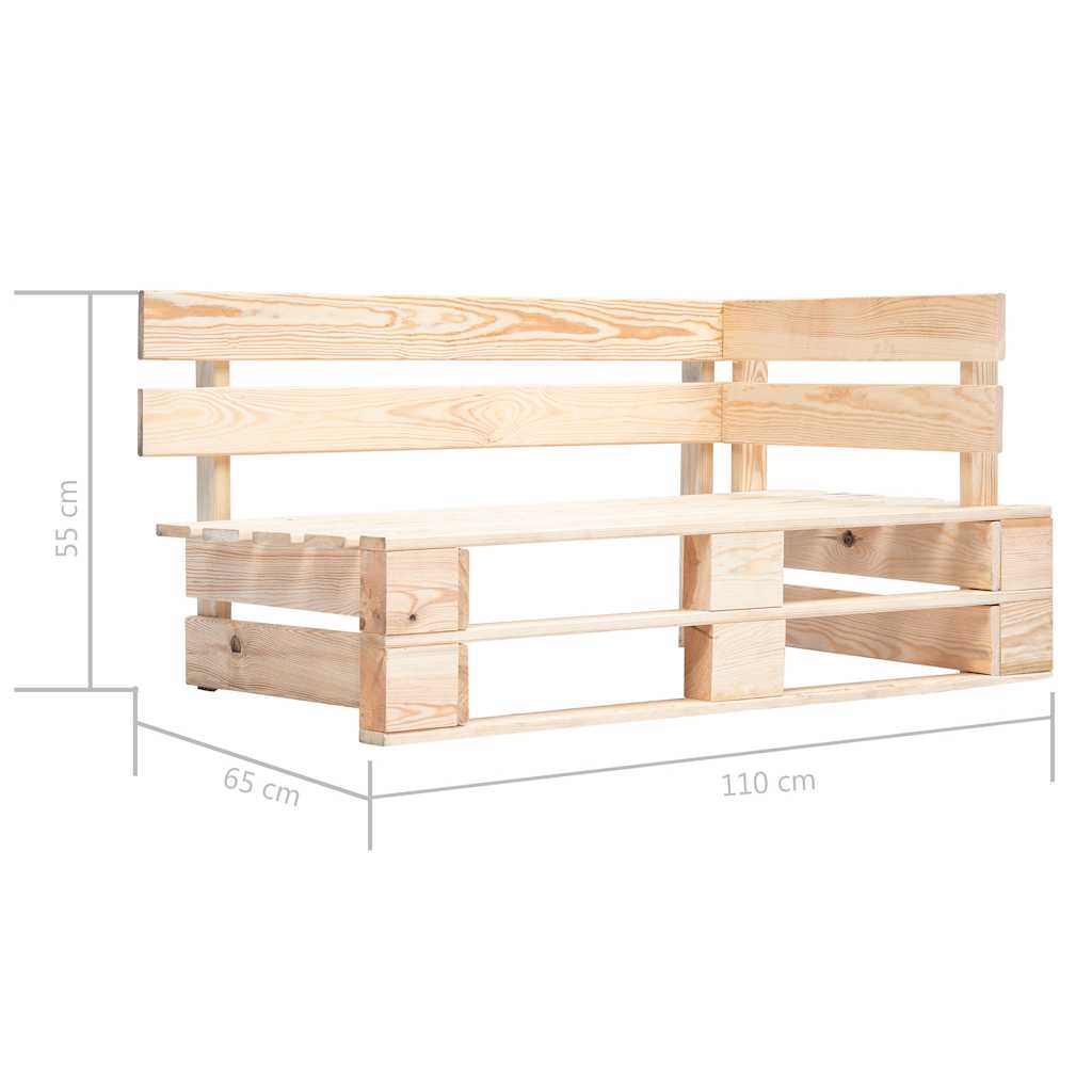 6-delige Loungeset pallet met kussens geïmpregneerd grenenhout