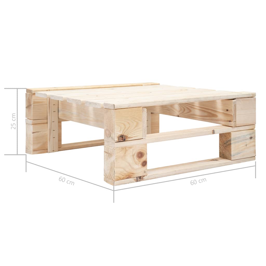 6-delige Loungeset pallet met kussens geïmpregneerd grenenhout