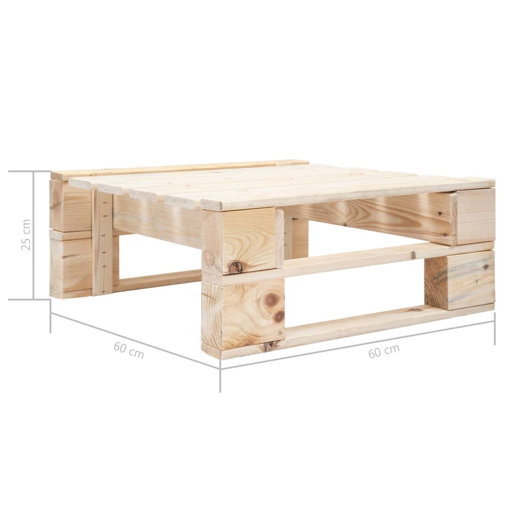 6-delige Loungeset pallet met kussens geïmpregneerd grenenhout
