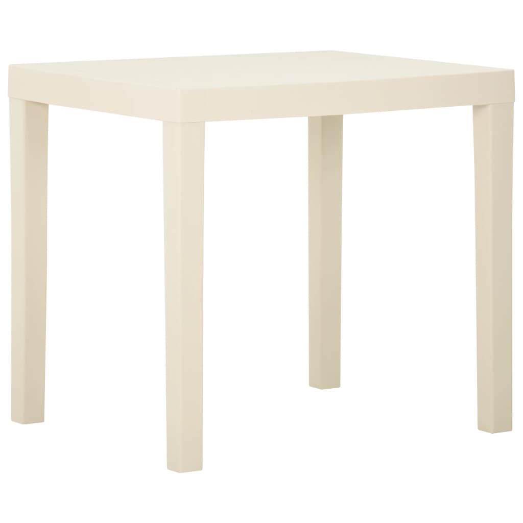 Tuintafel 79x65x72 cm kunststof wit is nu te koop bij PeponiXL, paradijselijk wonen!