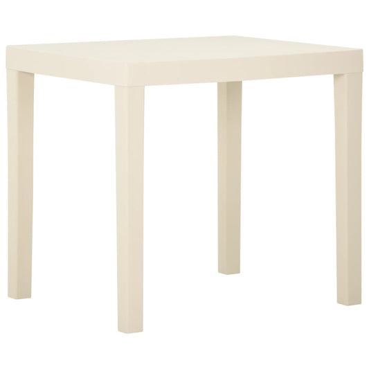 Tuintafel 79x65x72 cm kunststof wit is nu te koop bij PeponiXL, paradijselijk wonen!