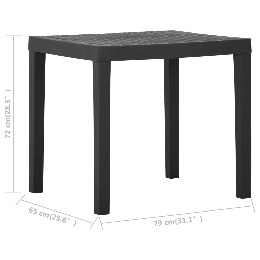 Tuintafel 79x65x72 cm kunststof grijs is nu te koop bij PeponiXL, paradijselijk wonen!