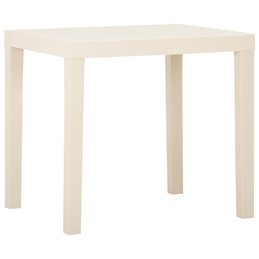 Tuintafel 79x65x72 cm kunststof wit is nu te koop bij PeponiXL, paradijselijk wonen!
