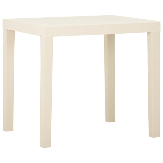 Tuintafel 79x65x72 cm kunststof wit is nu te koop bij PeponiXL, paradijselijk wonen!