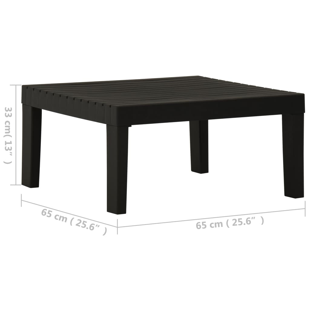 Loungetafel kunststof grijs is nu te koop bij PeponiXL, paradijselijk wonen!