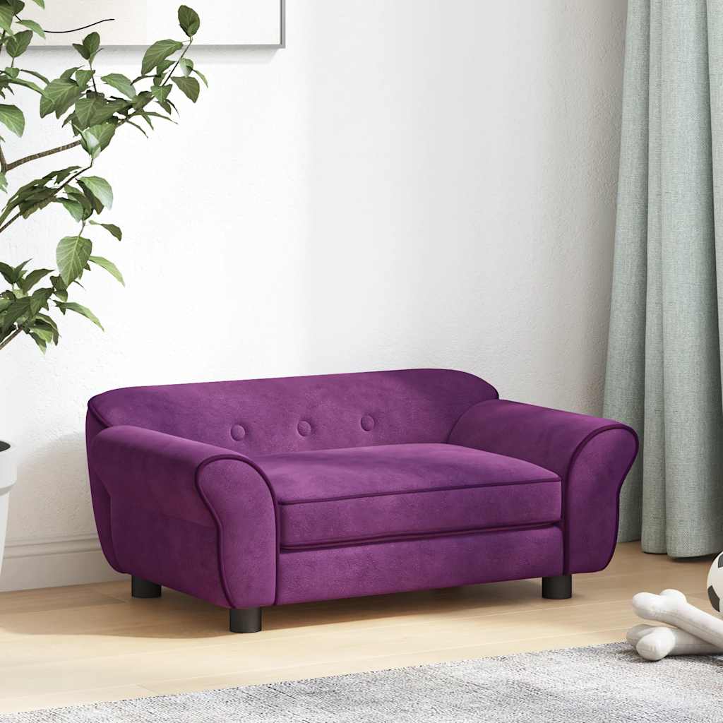 Hondenbank 72x45x30 cm pluche bordeauxrood is nu te koop bij PeponiXL, paradijselijk wonen!
