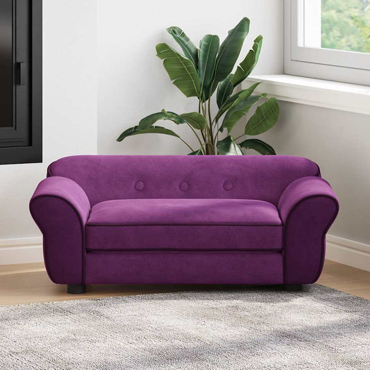 Hondenbank 72x45x30 cm pluche bordeauxrood is nu te koop bij PeponiXL, paradijselijk wonen!