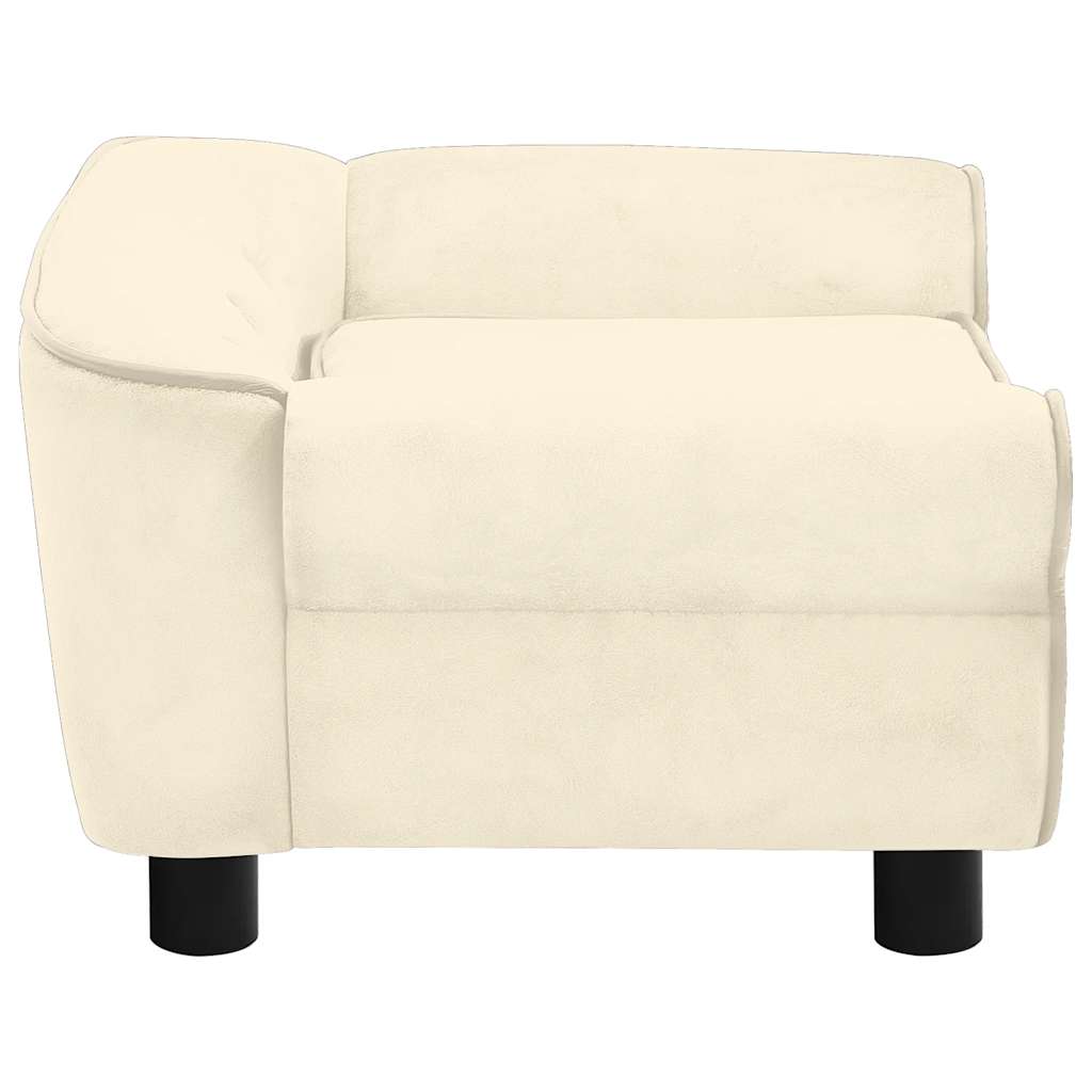Hondenbank 72x45x30 cm pluche crèmekleurig is nu te koop bij PeponiXL, paradijselijk wonen!