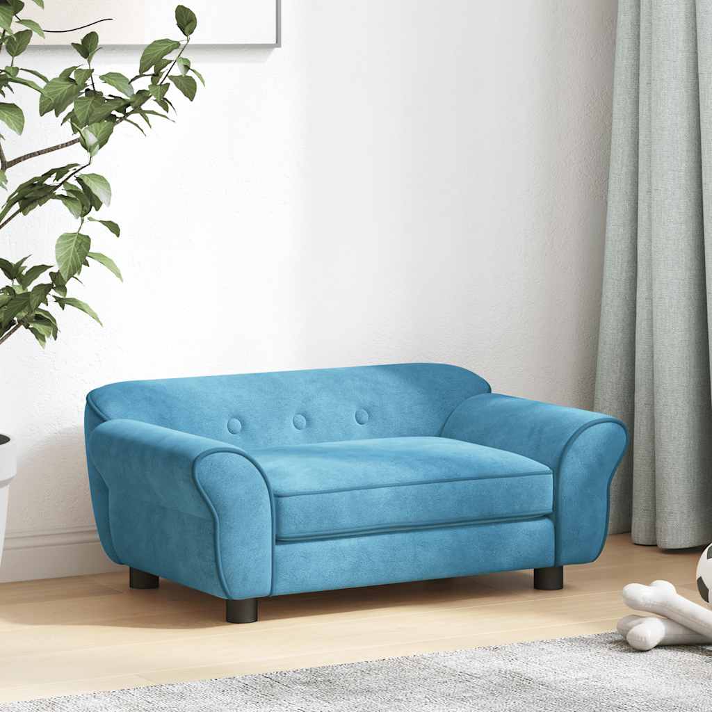 Hondenbank 72x45x30 cm pluche turquoise is nu te koop bij PeponiXL, paradijselijk wonen!