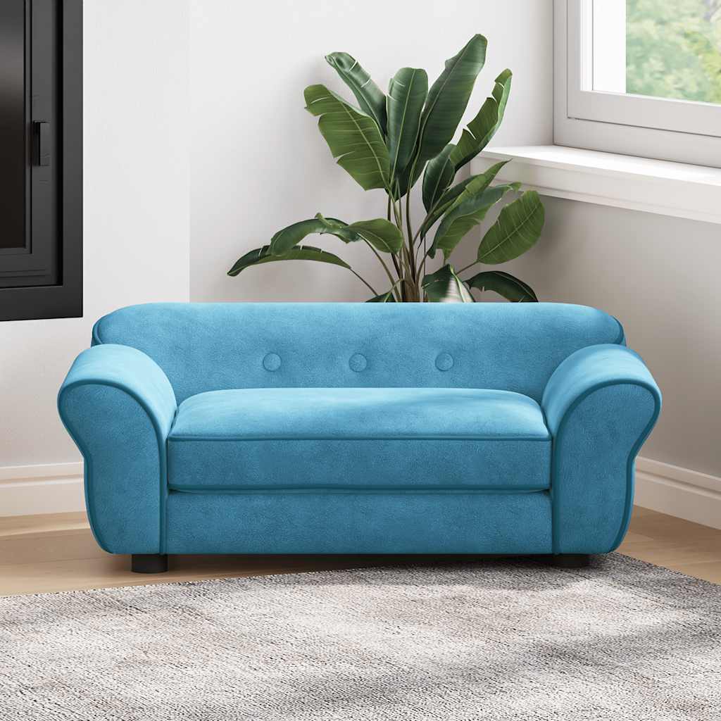 Hondenbank 72x45x30 cm pluche turquoise is nu te koop bij PeponiXL, paradijselijk wonen!